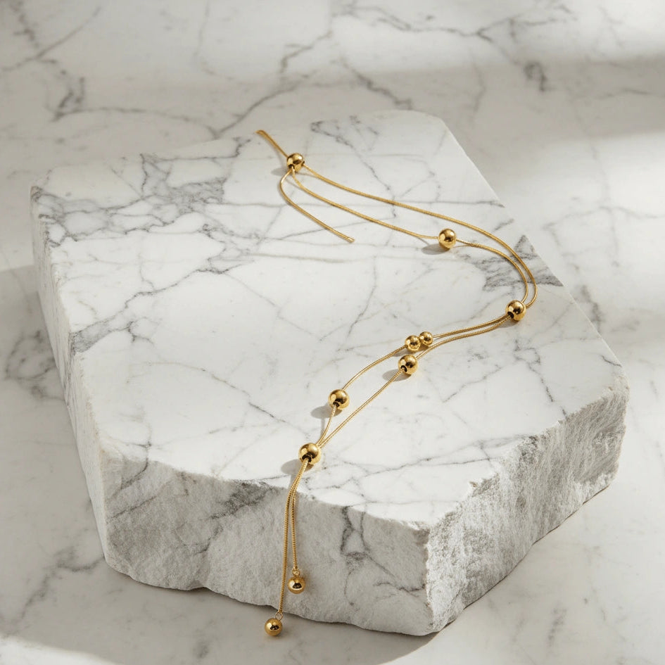 Colar Zynelle Esférico em Aço Inoxidável