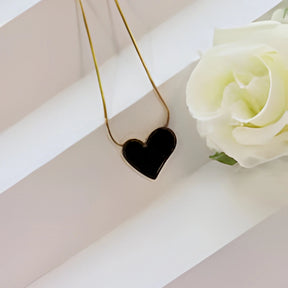 Zynelle Conjunto Coração Dourado e Preto