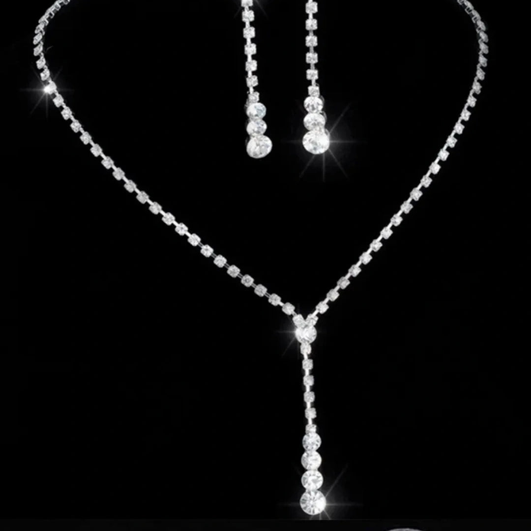 Conjunto Zynelle Colar e Brincos Gota de Cristal