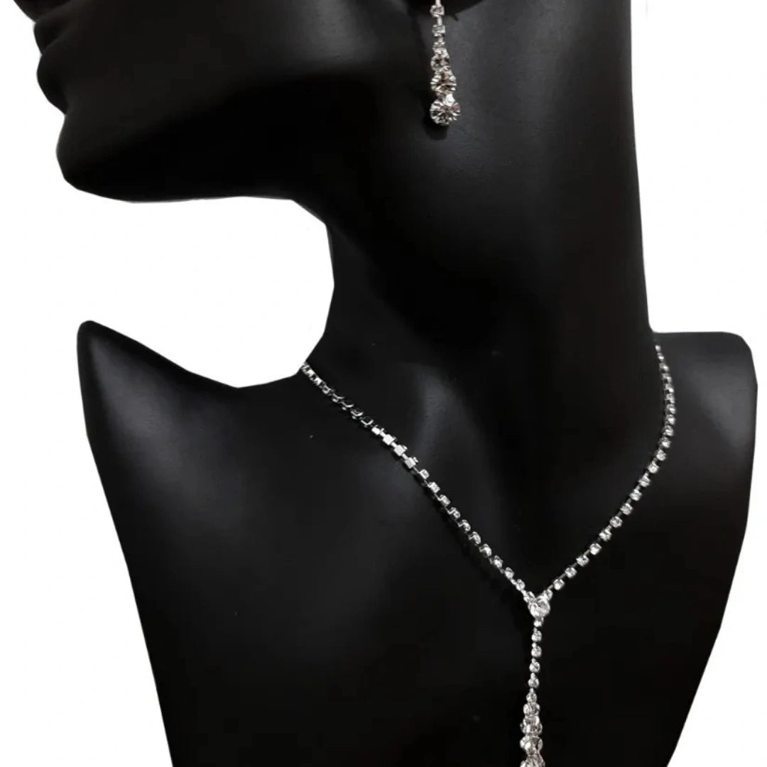 Conjunto Zynelle Colar e Brincos Gota de Cristal