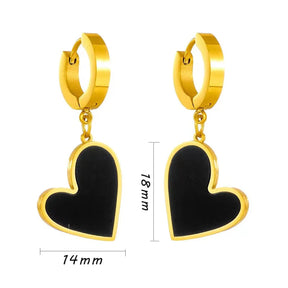 Zynelle Conjunto Coração Dourado e Preto