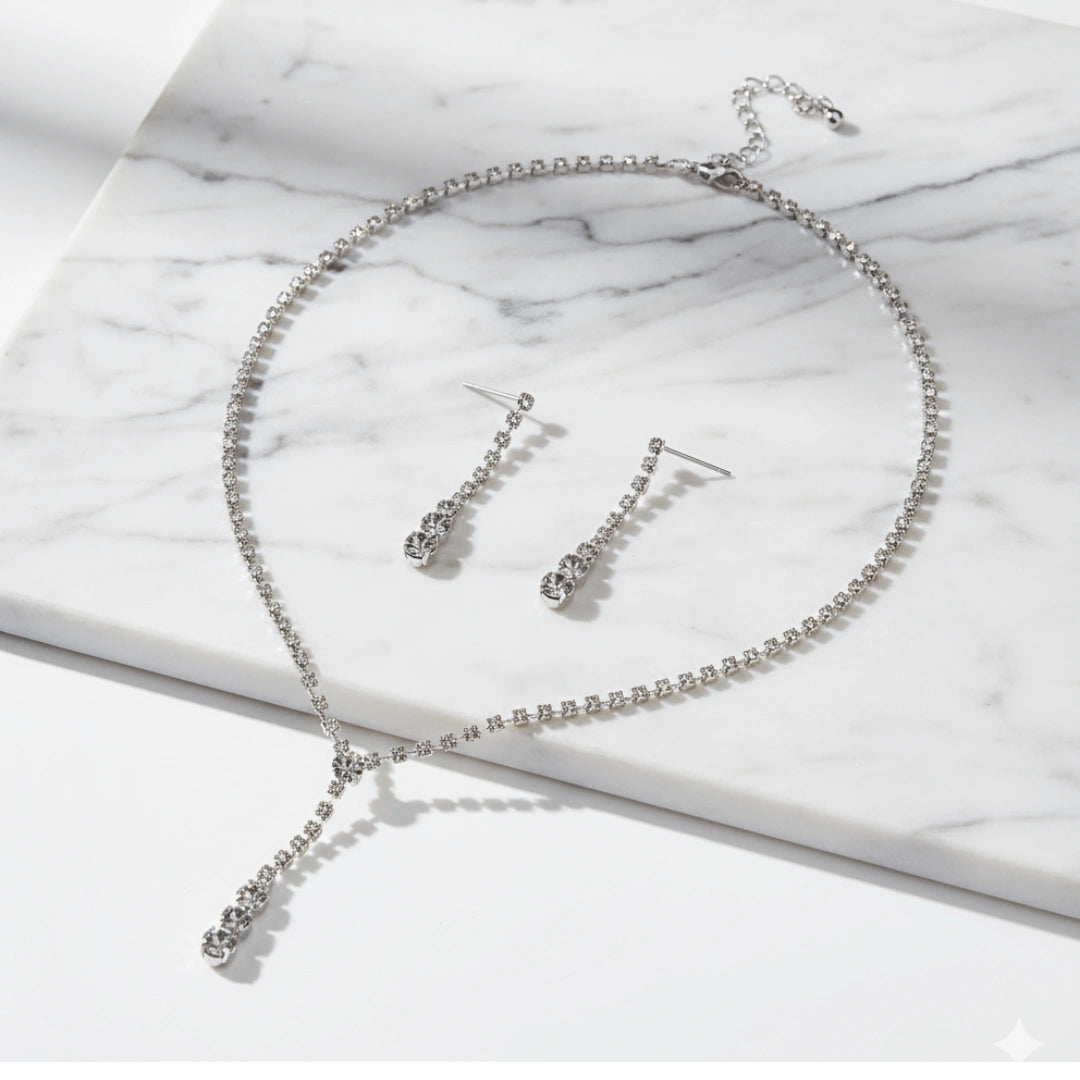 Conjunto Zynelle de Joias Celeb Silver Crystal