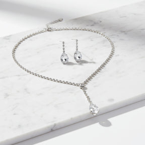 Conjunto Zynelle Colar e Brincos Gota de Cristal