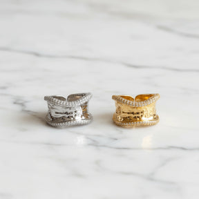 Anéis Zynelle de Metal com Ondas Irregulares