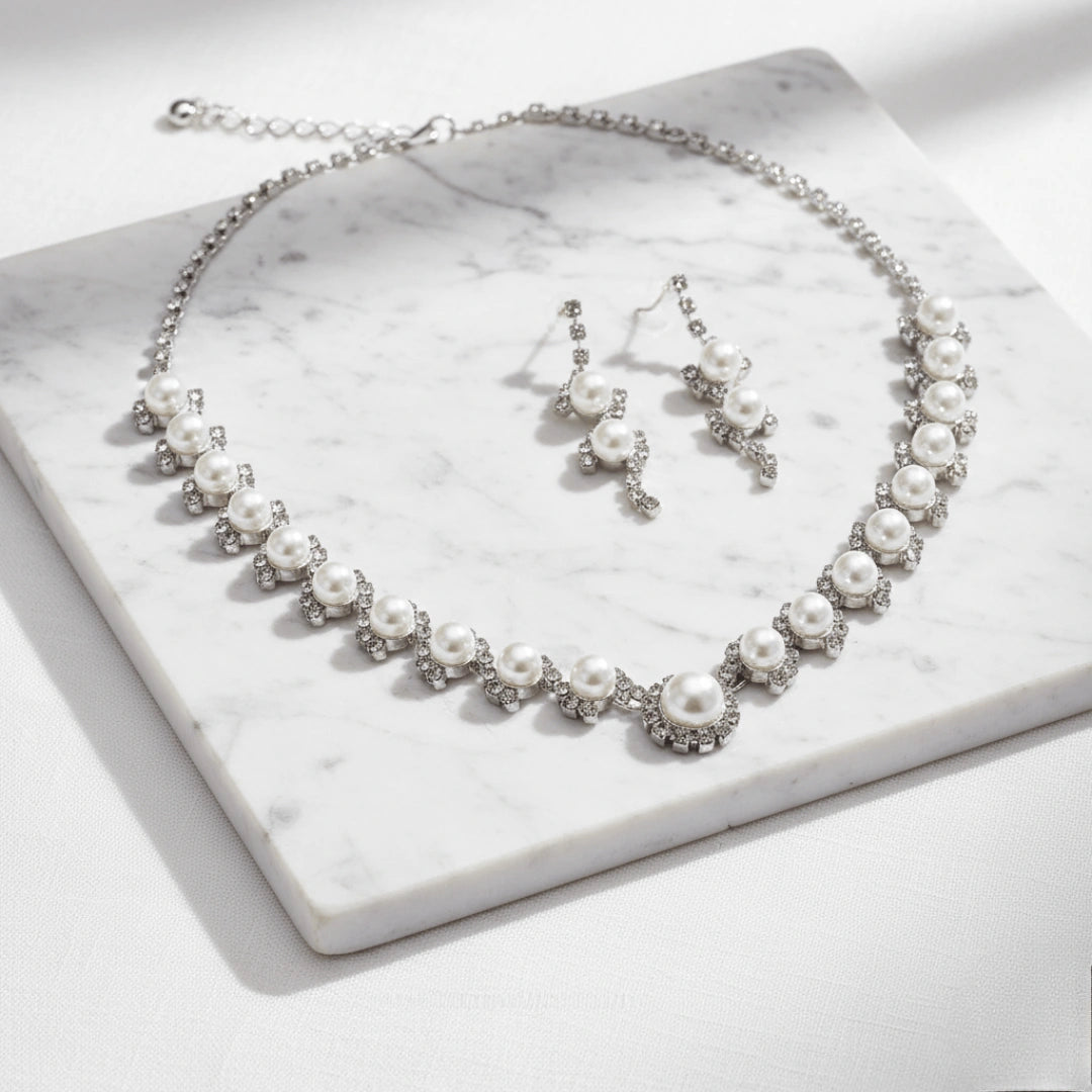 Conjunto Zynelle Pérolas Reais — O Toque Supremo da Elegância