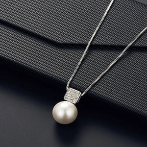 Zynelle Pearl Square – Conjunto Colar e Brincos com Cristais