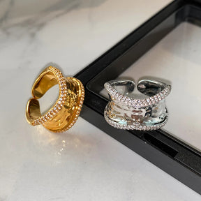 Anéis Zynelle de Metal com Ondas Irregulares