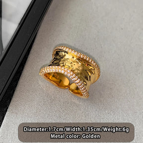 Anéis Zynelle de Metal com Ondas Irregulares