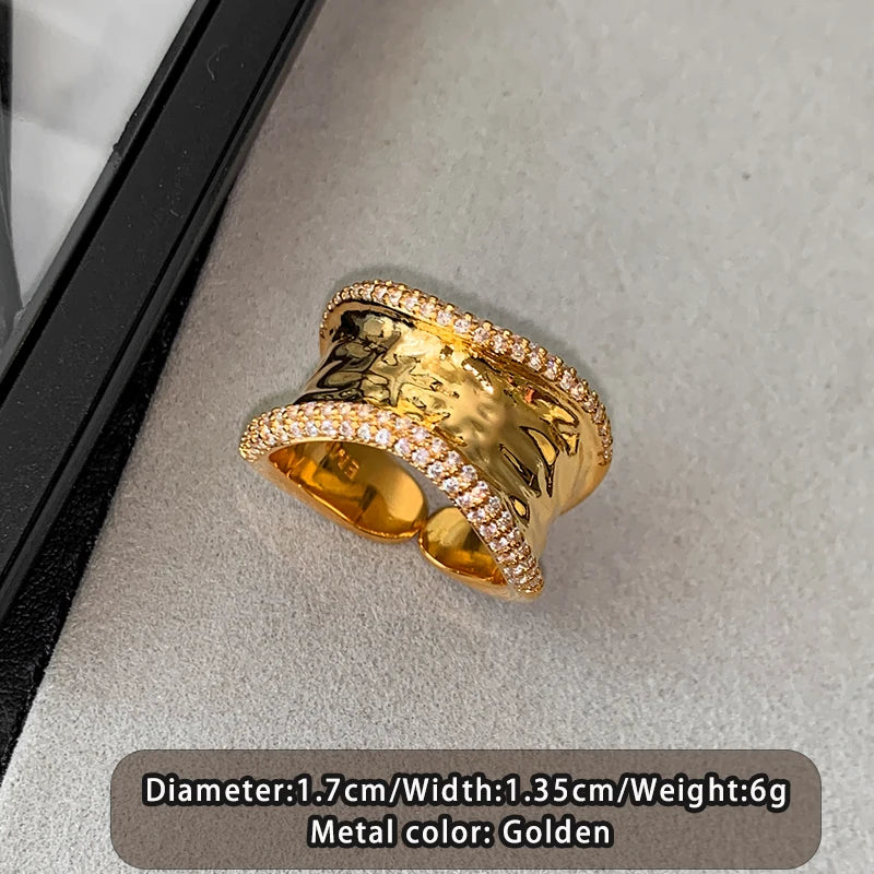 Anéis Zynelle de Metal com Ondas Irregulares