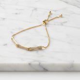 Bracelete Zynelle Gótico Bambu Zirconia Ouro – Mistério Dourado