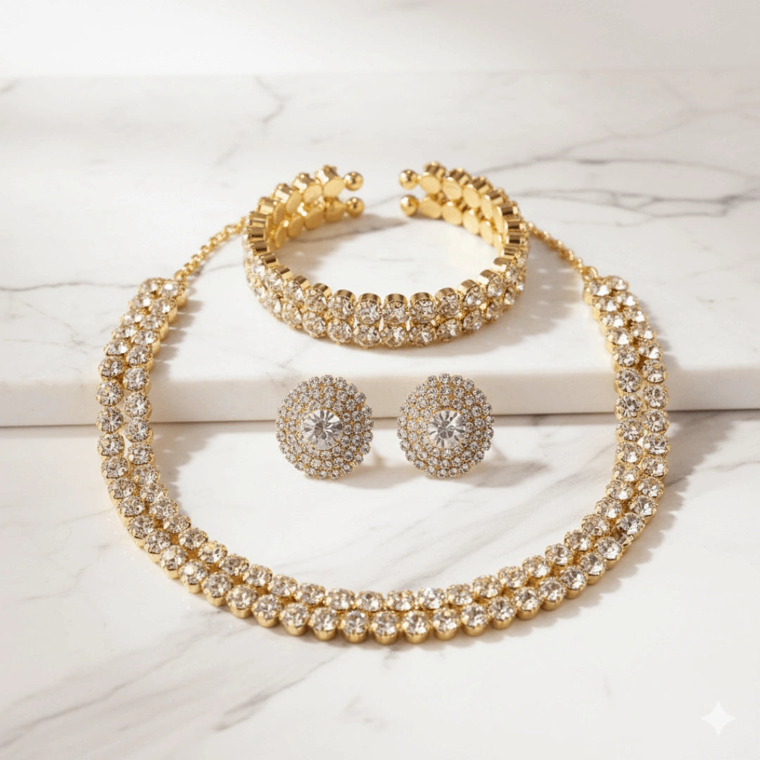 Conjunto Zynelle  Royal Gold   – O Glamour em Cada Detalhe